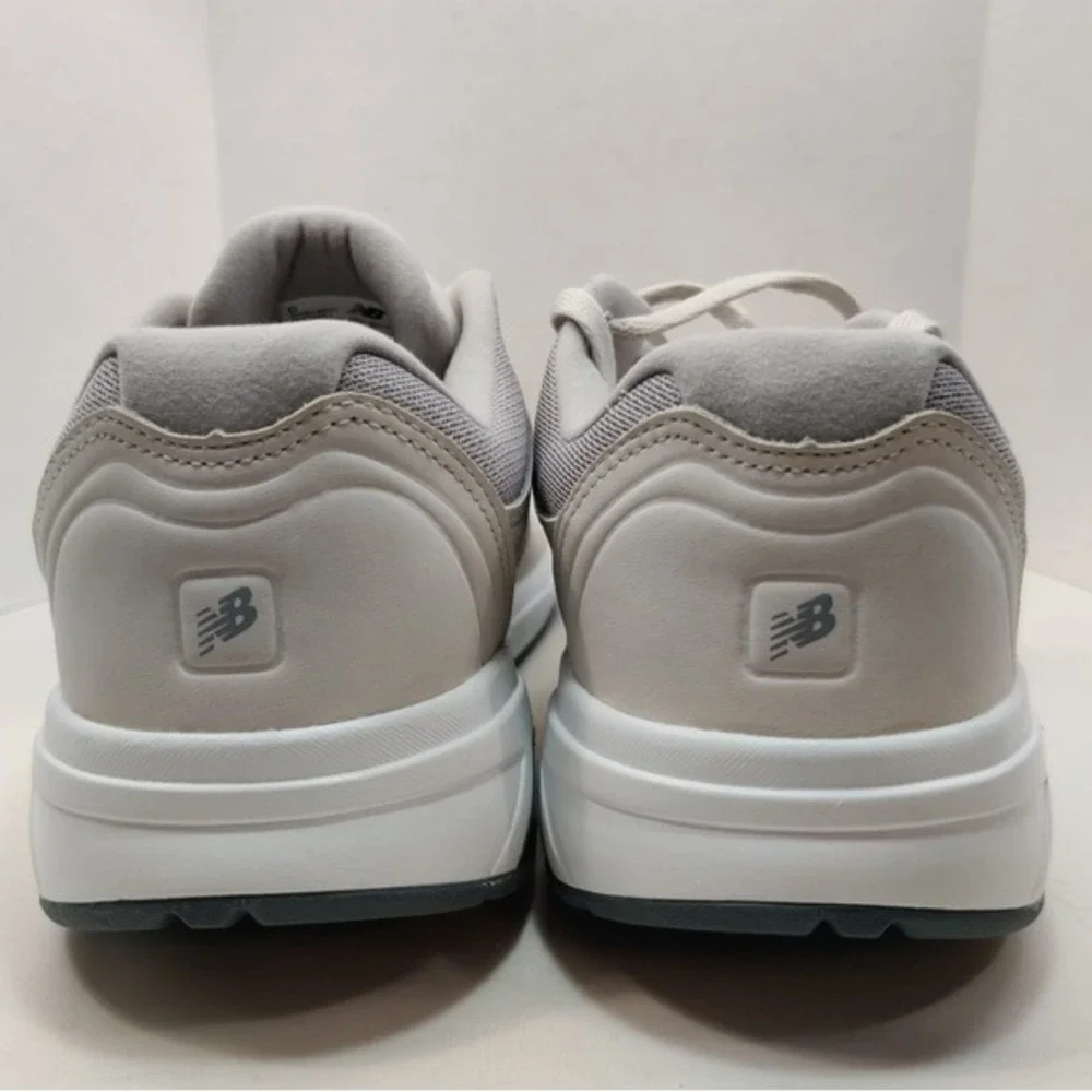 NEW BALANCE 813 White Leather Sneaker Women Sz‎ 12.5 Walking Shoes Comfy ROLLBAR